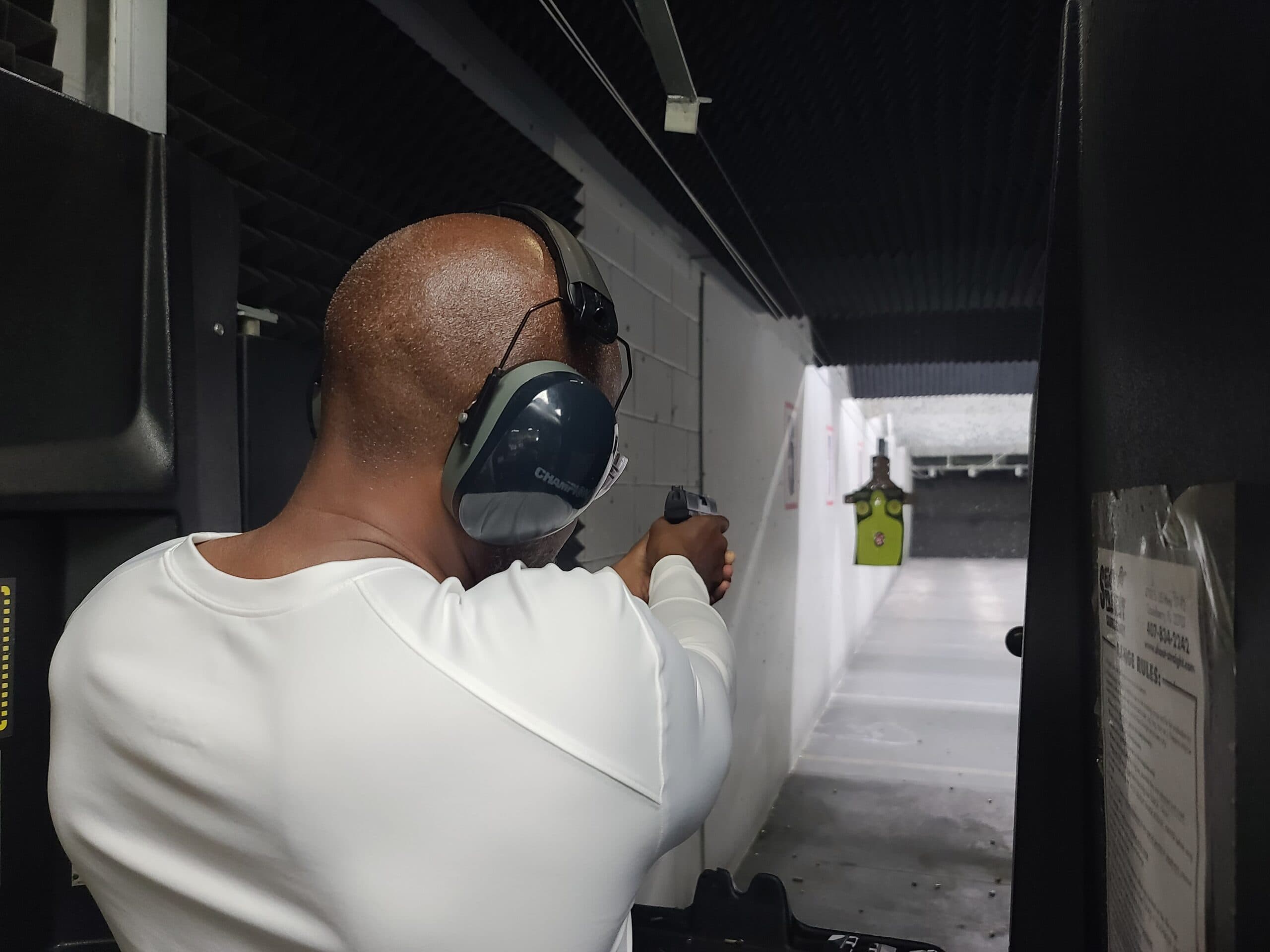 A student on the firing line under instructor supervision (1)