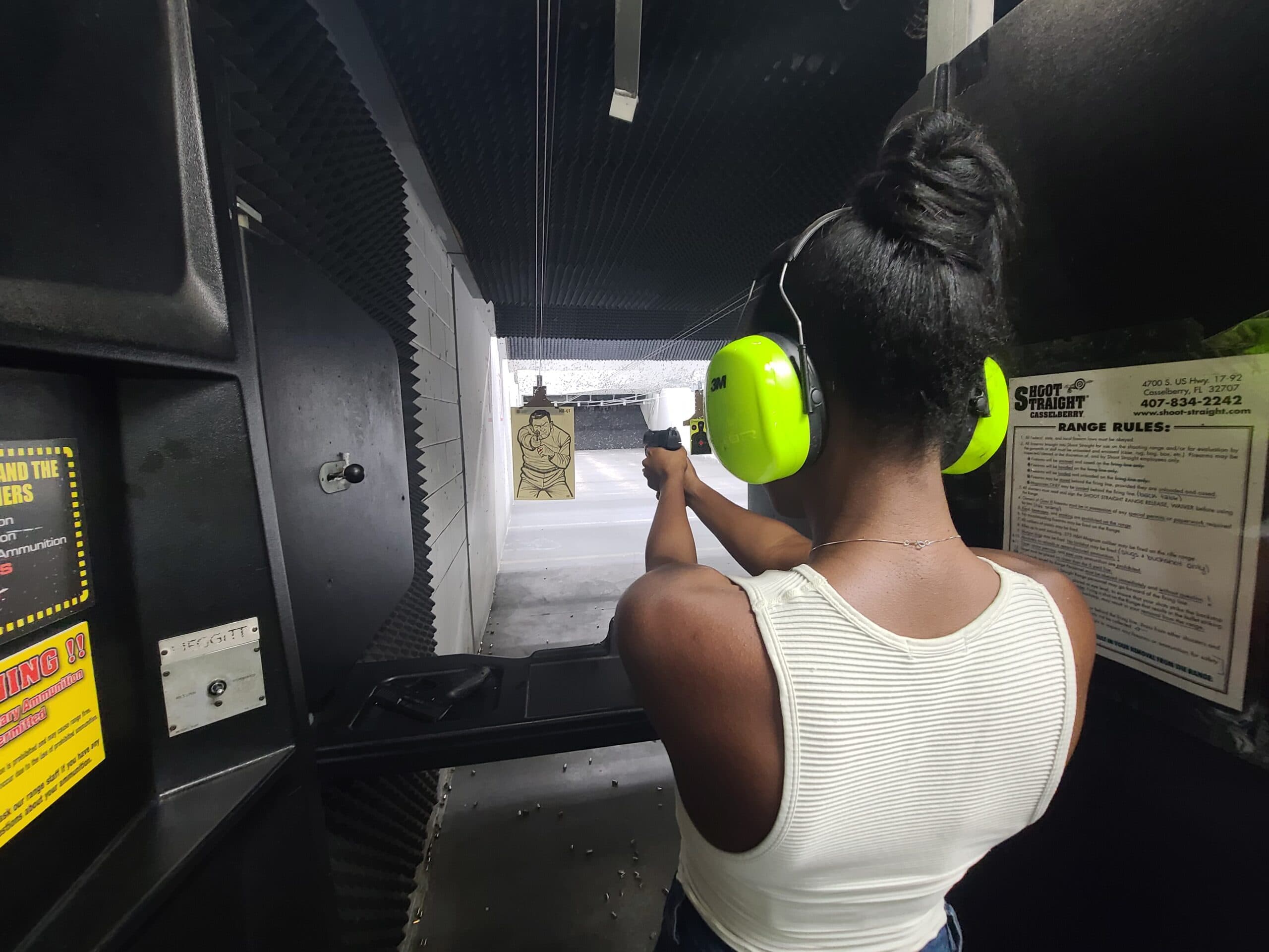 A student on the firing line under instructor supervision (19)