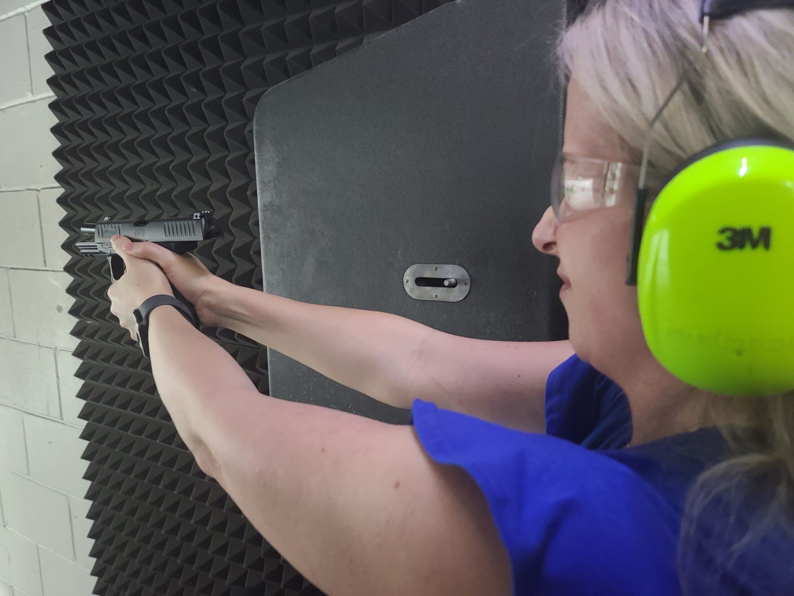 A student on the firing line under instructor supervision (31)